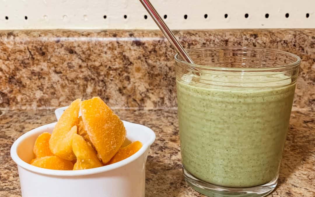 Peachy Green Smoothie with Mental Health Benefits