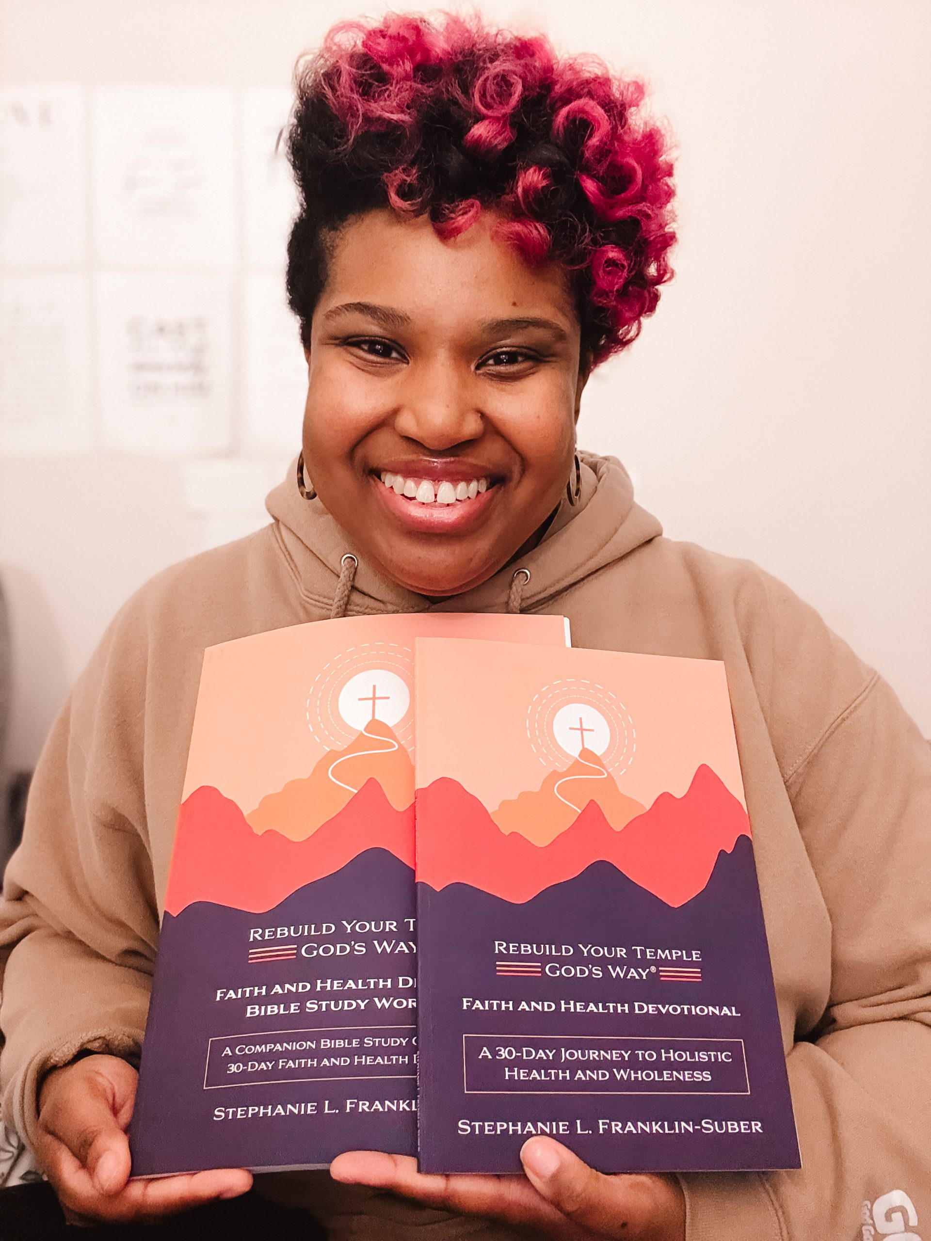 Book reviewer, Priscilla holding Uncomplicate It