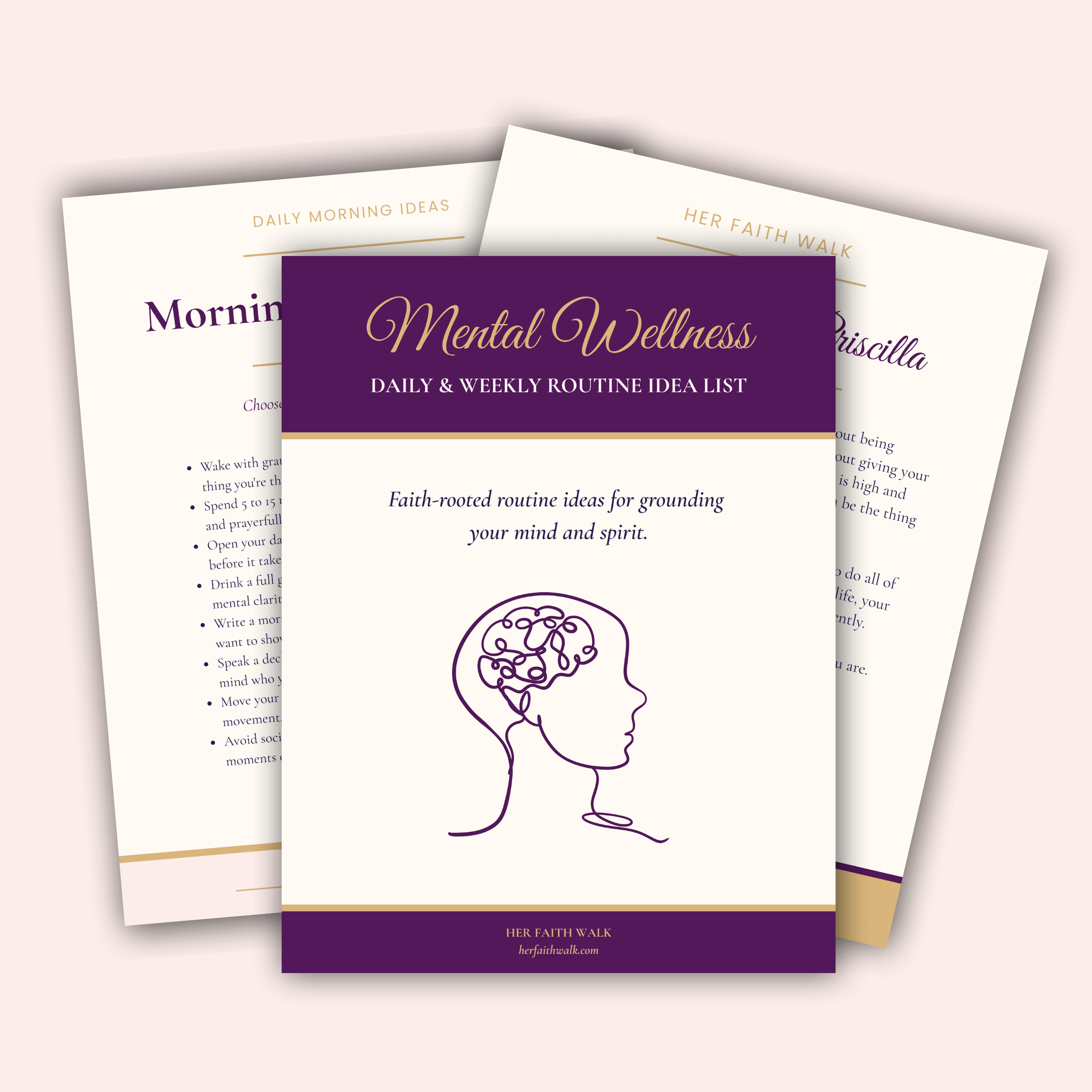 Mental Wellness Daily & Weekly Routine Idea List cover